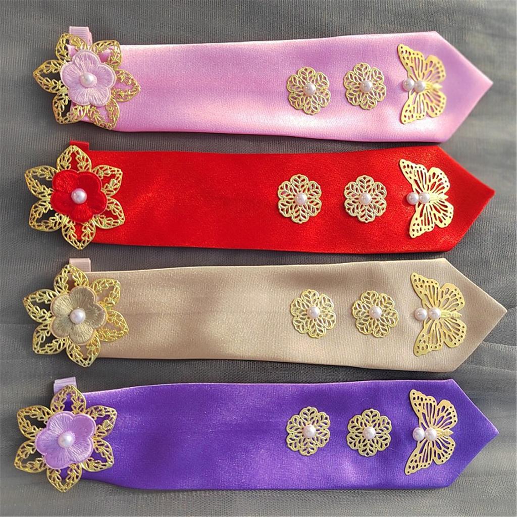 Traditional Korean Yanji Headband For Women Soft And Breathable Butterfly Decors Hairband For Cultural Event Daily Wear