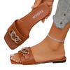 Women's Square-toe Slippers, Flat-bottom Anti-slip Shoes, Sandals