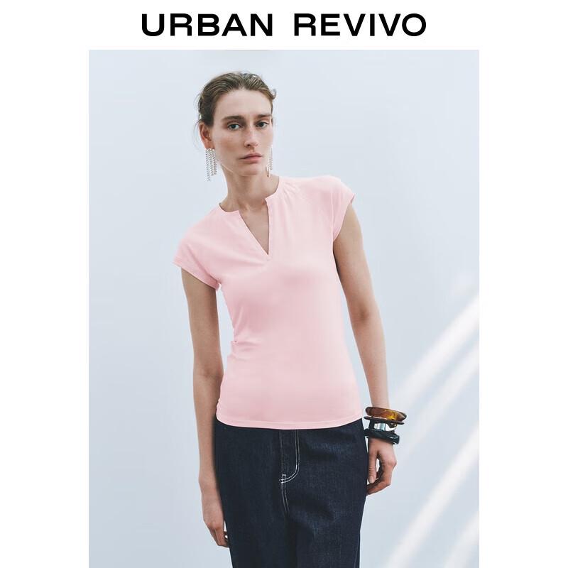 UR 2025 Women s V-Neck Slim-Fit Short-Sleeve T-Shirt L