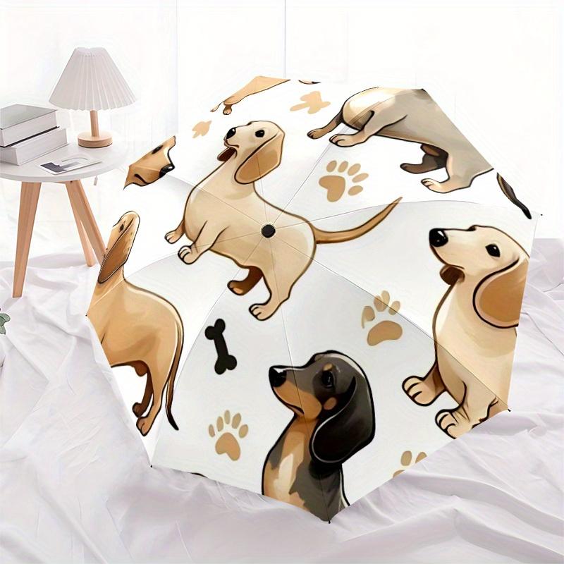 1pc Dachshund Automatic Open/close, All-Season Portable Folding Umbrella for Friends, Travel, Everyday, Events  Yy250812167