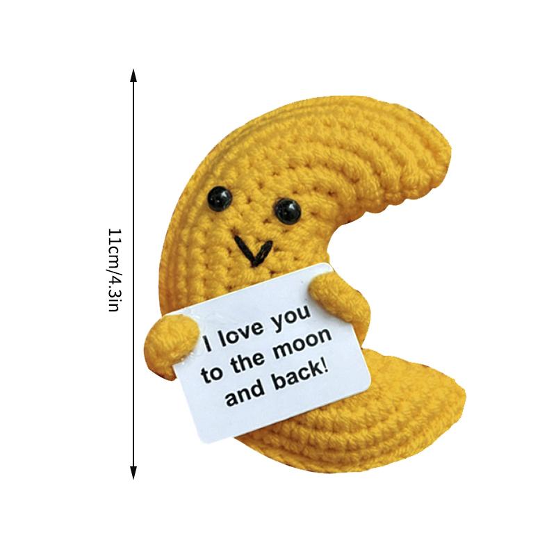 Bamboline Crochet Energia Positiva Mini Abbraccio Tascabile Per Regali di Laurea Patate Lavorate a Maglia Fatte a Mano Decorazioni per Scrivania