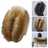 Damen Pelziger Plüschkragen Besatz für Kapuze Ersatz Schal Stola Winter Nackenwärmer Mantel Accessoire