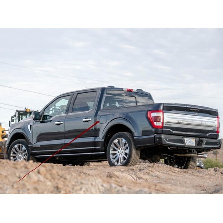 Fit For Ford F150 2021+ Black ABS Fuel Tank Cover Door Gas Filler Cap