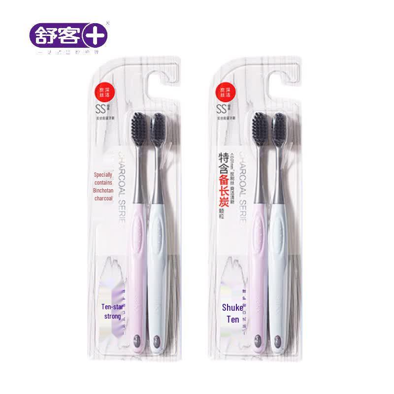 Shuke Deep Clean Charcoal Toothbrush (4-Pack)