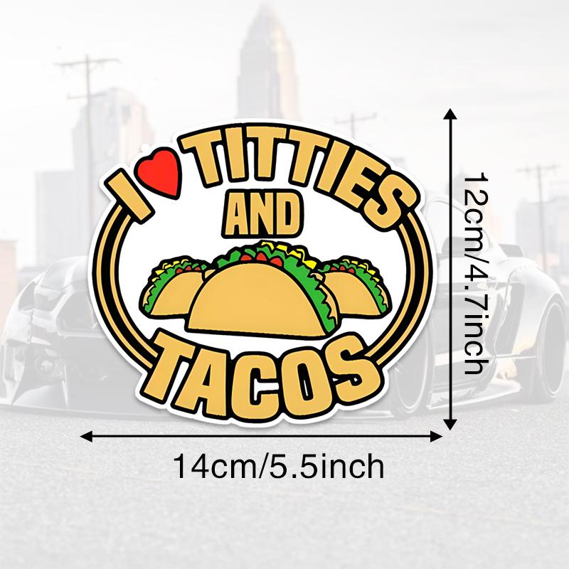 

DS58#14x12см Я люблю сиськи и тако наклейки на машину водонепроницаемая виниловая наклейка для грузовика мотоцикла скутера наклейки автомобильные аксессуары 14x12cm
