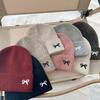 2Pcs Set Korean Children's Hats And Scarves Winter 1-8Y Kids Stylish Bowknot Boy Girl Toddler Windproof Knitted Woolen Cap Scarf
