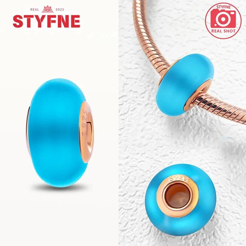 Copperblue Series Crystal Enamel Murano Charming Bead Copper Color Beads Fit Original Bracelet For Women Diy Jewelry Gifts