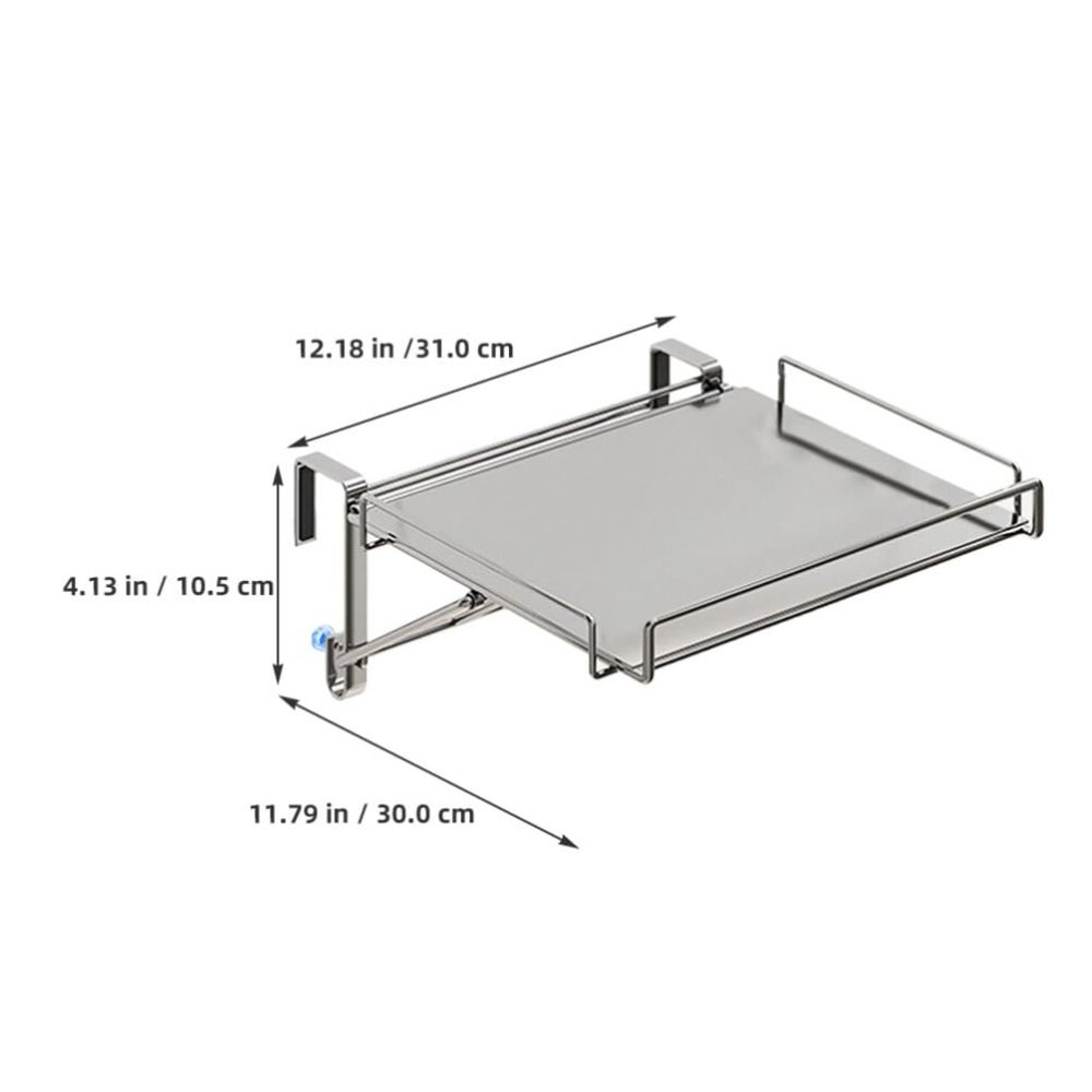 Stainless Steel Foldable Countertop Storage Rack Compact Design Cabinet Door Organizer  Home Pantry
