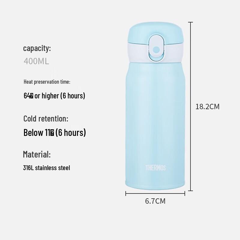 Thermos 400ml 316L Stainless Steel Portable Insulated Mug