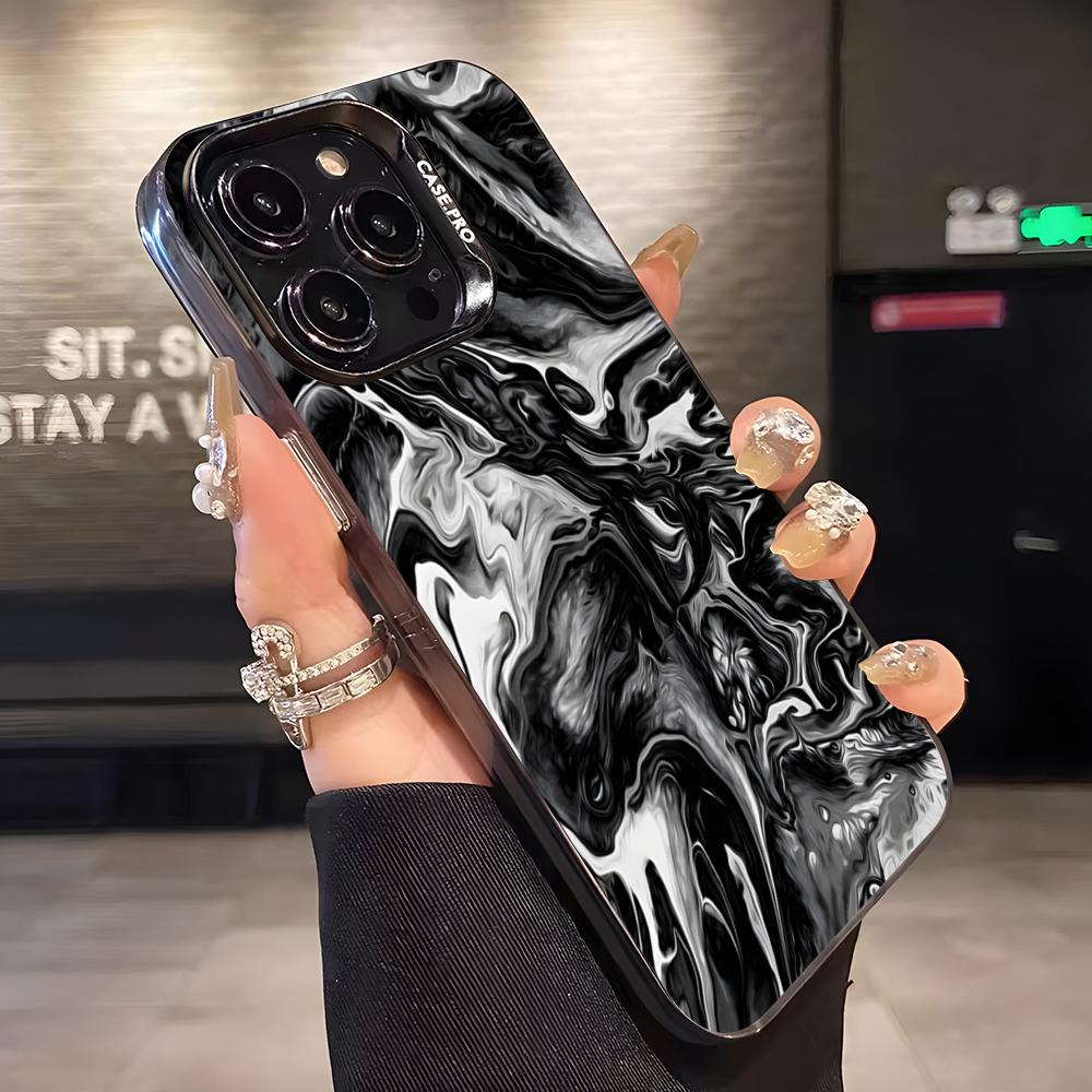 Green Texture Phone Case For IPhone 17 Pro Max 16 15 14 13 11 12 Mini Xs Xr 8 Plus Se Color Silver Cover
