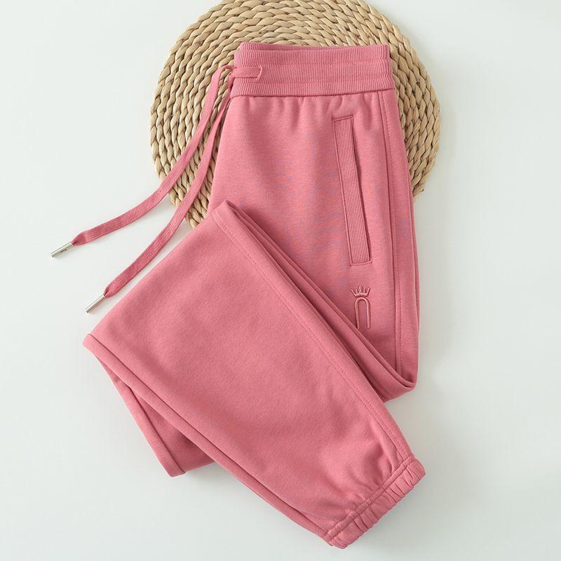 2025 New Sweat pants Women Spring and Autumn Women Loose Ankle-tied Plus size Sweatpants Casual High Waist Drawstring Gray Pants