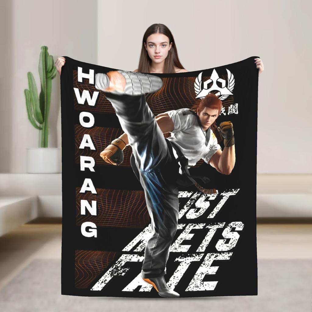 Tekken 8 King Fighting Game Blankets Flannel Ultra-Soft Throw Blankets for Outdoor Travel Bed Rug