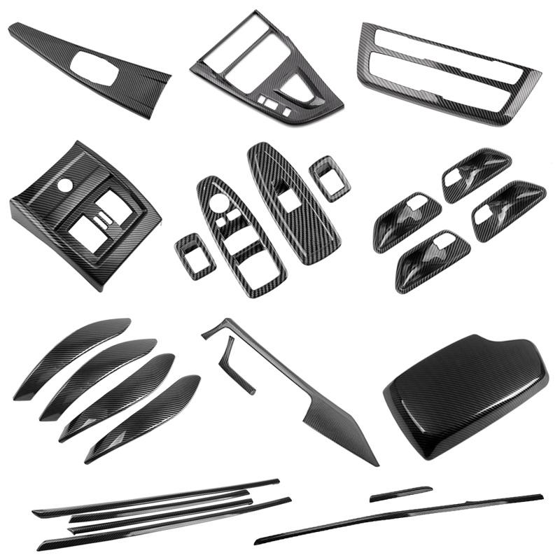 Decorazione Pannello Cruscotto Aria Condizionata Console Centrale Auto Fibra di Carbonio Per BMW Serie 3 4 3GT F30 F32 F34 Accessori Interni