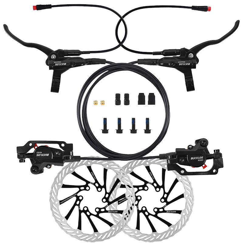 BUCKLOS E-Bike Hydraulic Disc Brake Electric Scooter Folding Bike Disc Brake 2Pin Power Off Electric Bicycle Hydraulic Brakes