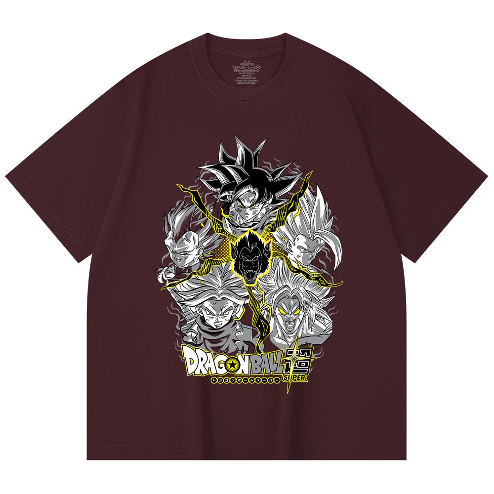 

230 Gsm 100% Cotton Dragon Ball V49 Super Saiyan Print Unisex Heavy Cotton T Shirt 2XL