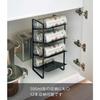 Yamazaki Tower Under-Sink Bottle Storage, 4 Tiers, Black, Approx. 20 x 20.5 x 40 cm, Perfect for Kitchen Stockpiling and Storage, Model 4305