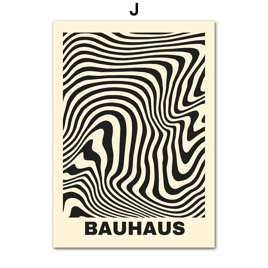 Bauhaus Lines Geometry Stripe Nordic Gallery Minimalist Wall Art Print Canvas Painting Poster for Living Room Modern Home Decor