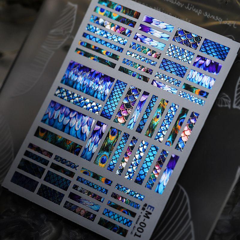 

Feather Em01 Metallic Glossy Nail Sticker EM01