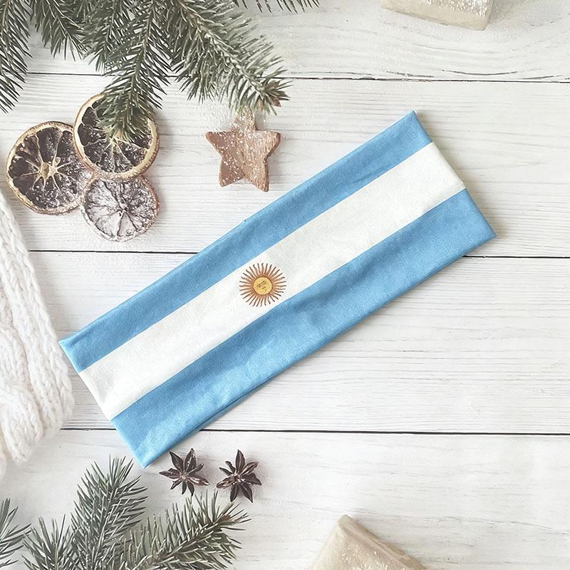 Nationale Flagge Fußball Fan Stirnband Elastisches Jubel Haarband Länderflagge Stirnband für Fans Sportveranstaltung Haar Accessoires