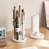Rutschfester Zahnbürstenhalter 360 Grad drehbarer Zahnbürsten-Make-up-Pinselhalter mit rutschfester Basis für Badezimmer-Aufbewahrung Organisieren