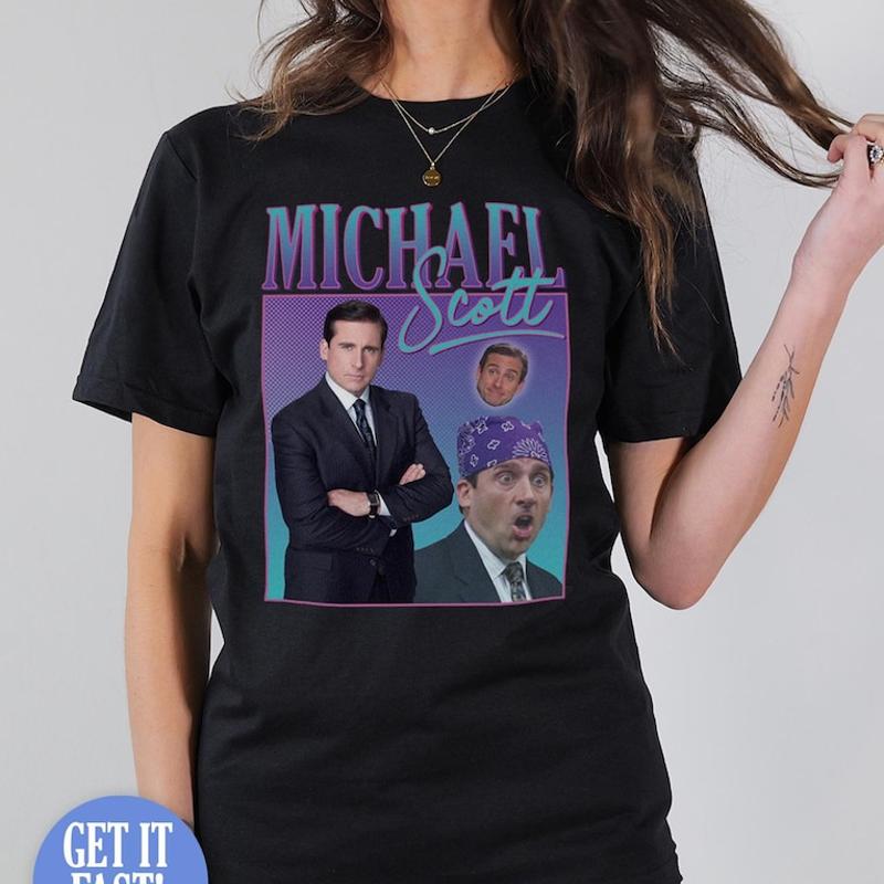 Michael Scott Homage Us Office Tv Show Retro TShirt