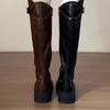 This year's popular rivet autumn and winter knee boots women's tall western boots thick soles