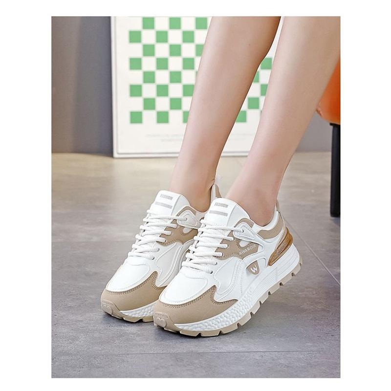  Women's Fashion Chunky Sneakers Casual Lace Up Platform Walking Shoes