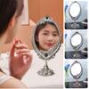 Double-sided Vintage Makeup Mirror Rotatable European Desktop Mirror Oval Makeup Mirror Bedroom Living-Room Dresser Decoration