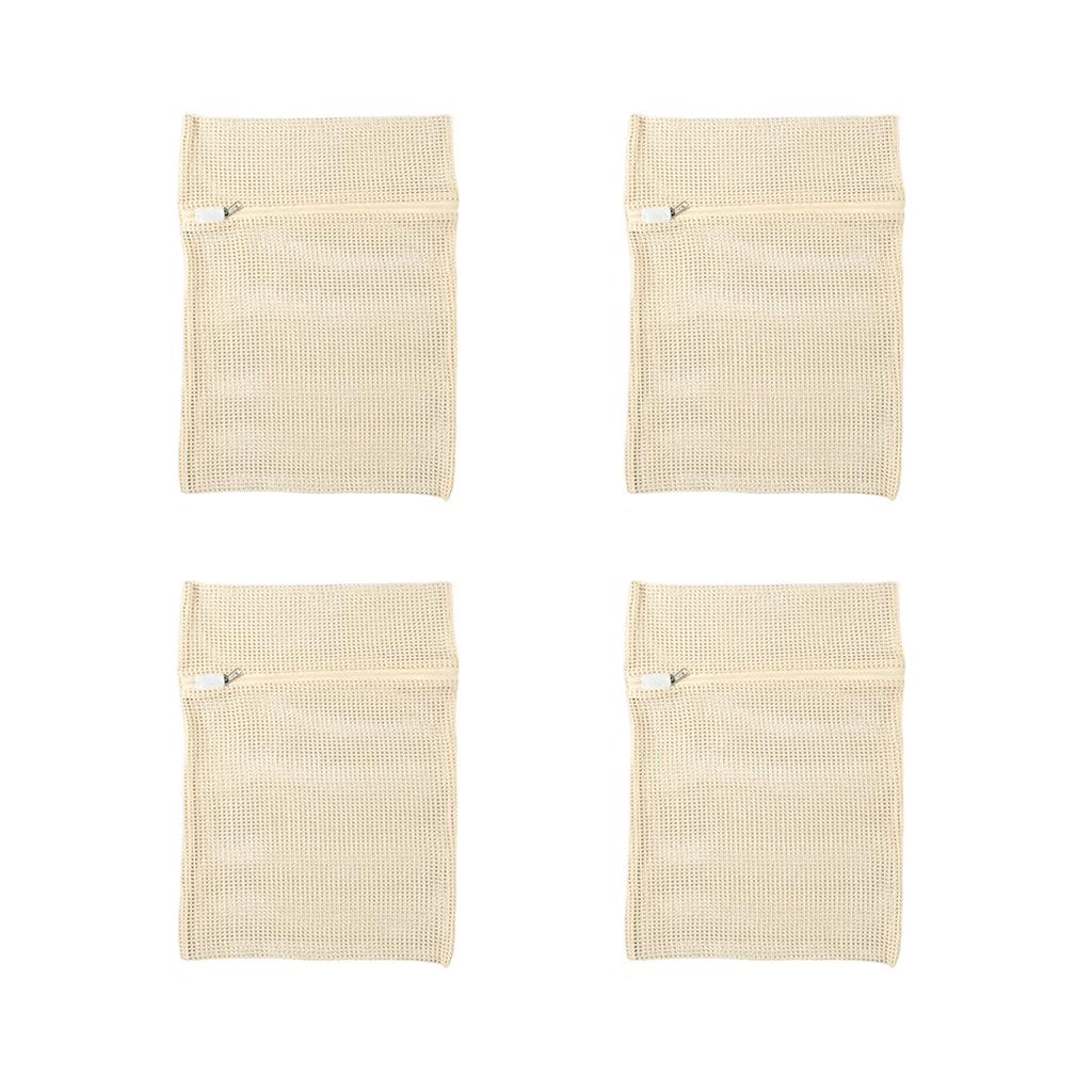 4PCS Thickened Cotton Garment Wash Bags Delicates Storage Solution Anti Deformation Washing Net with Sturdy Zippers