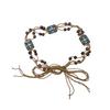 Women's Braided Butterfly Wax Rope Belt Retro Skirt Decorative Women's Waist Waist Closure Pastoral Style Skirt Belt