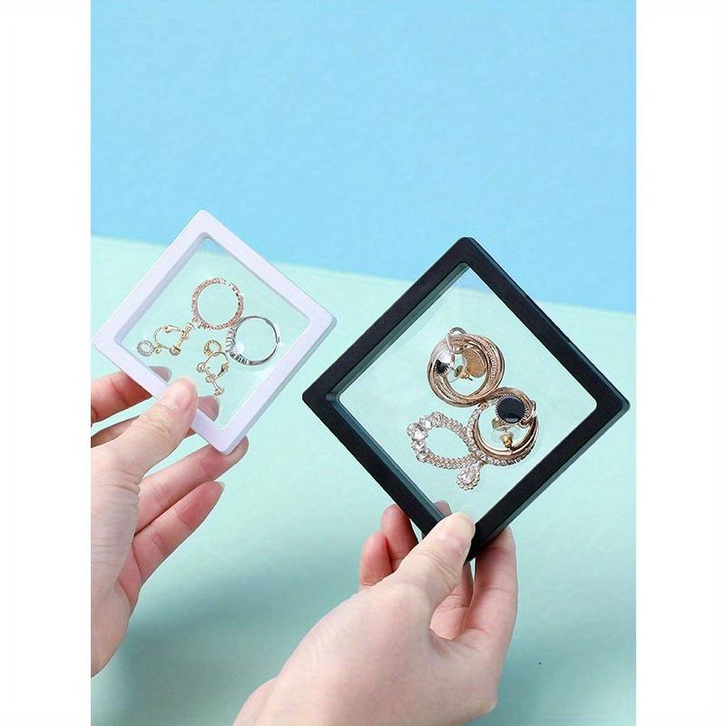 Transparent Film Box Earring Jewelry Storage Box Portable Oxidation Resistant Pe Film Ear Clip Necklace Gift BoxDust-Proof and Oxidation