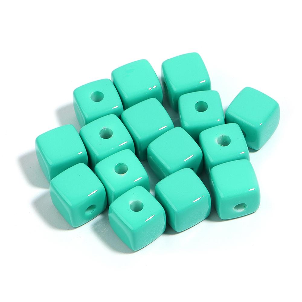 10pcs/Lot Acrylic Square Shape Beads Baking Varnish Cube Spacer Bead for DIY Original Bracelet Necklace Charms Jewelry Making
