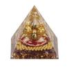 Crystal Pyramid Healing Balance Energy Hand Crafted Tabletop Pyramid Decoration for Home Office