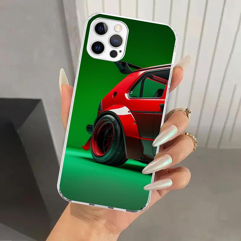 MK1 Golf Vintage Car Phone Case for Iphone 17 Air 16 15 Plus 14 13 Mini 12 11 Pro Max 16E 7 8 SE 2020 Soft Funda Print Shell 17