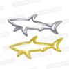 Hollow Fish Shark Badge Car Head Trunk Body Sticker Decal Emblem Accessories For Skoda Opel Jaguar Toyota Jeep Metal Car Styling
