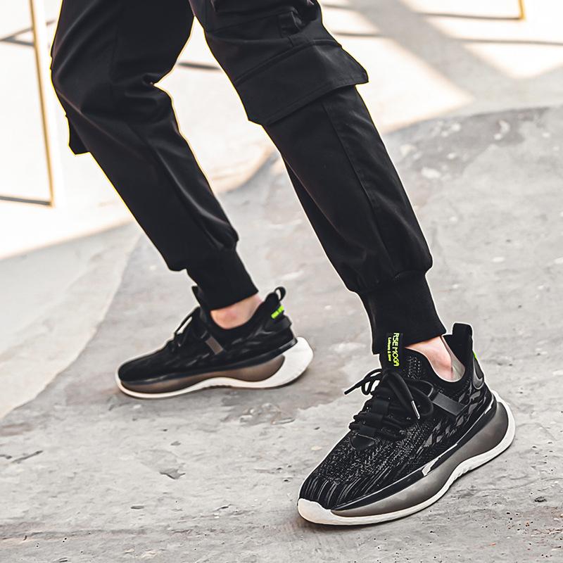 Summer New Fly-woven Shoes Men's Lightweight Foam Sole Basketball Running Sports Shoes Original Walking Soft Sole