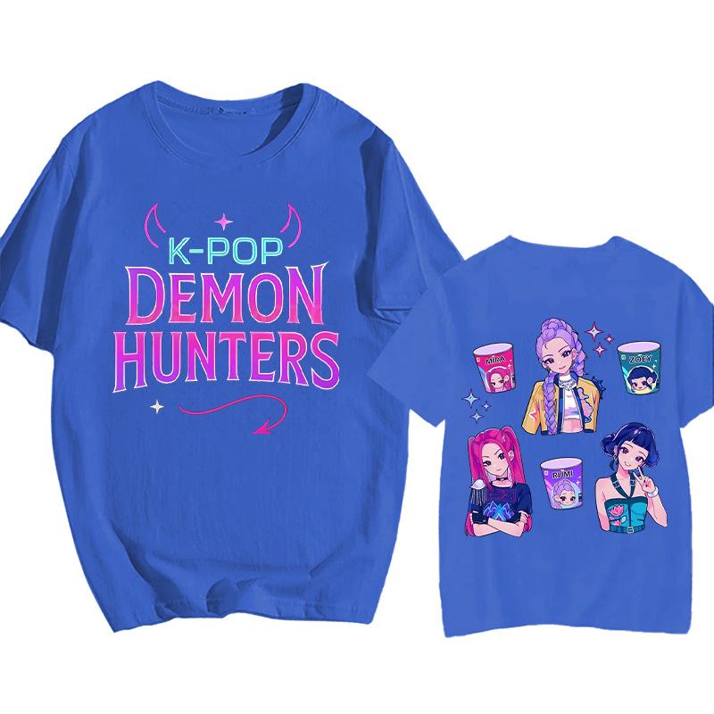 9 Colors K-Pop Demon Hunters Trending T-Shirts Demonic Emblem Tee Shirt for Men Y2K Funny Plus Size Short Sleeve Clothes