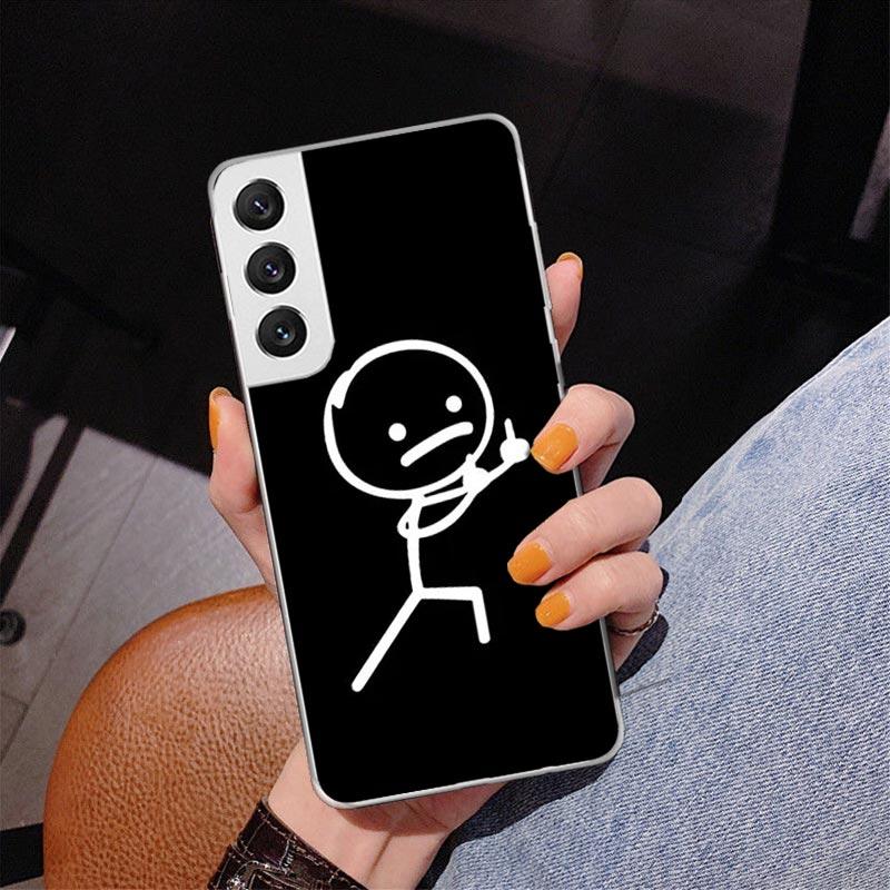 Cartoon Stickman Matchman Phone Case For Samsung Galaxy S24 S25 Edge S26 Ultra S23 S22 S21 Plus S20 FE + Personalized Print Cove