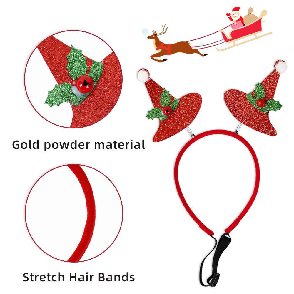 Чарівна різдвяна колекція пов'язок на голову для домашніх тварин з яскравими святковими кольорами для собак