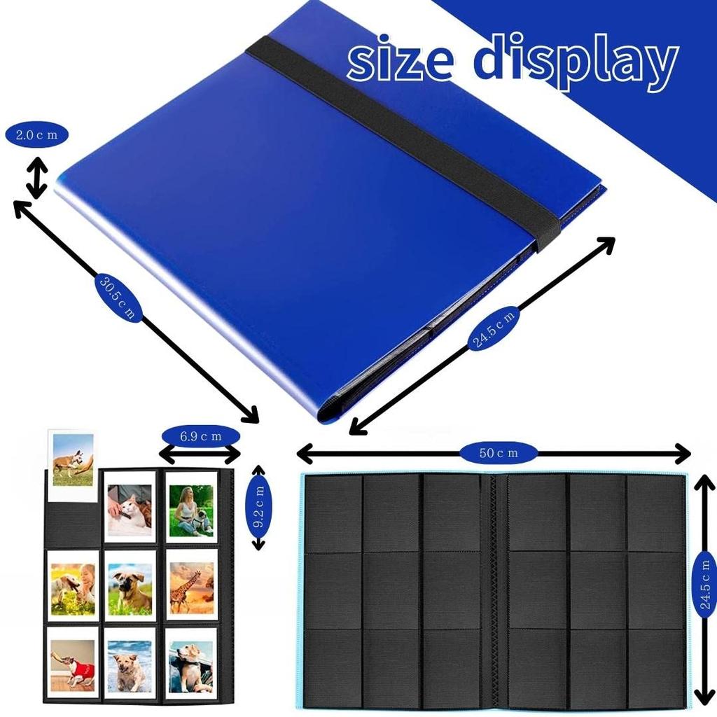 Mini Album for Instax and Polaroid (360 Photos, Blue)