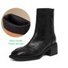 Krazing Pot Microfiber Winter Square Toe Modern Size 33 Boots Size 43 Zipper Fashion Ankle Boots
