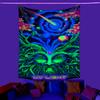Fluorescent Tapestry UV Tree of Alien Life Purple Mushroom Fluorescent Tapestry Home Room Cloth Tapestry