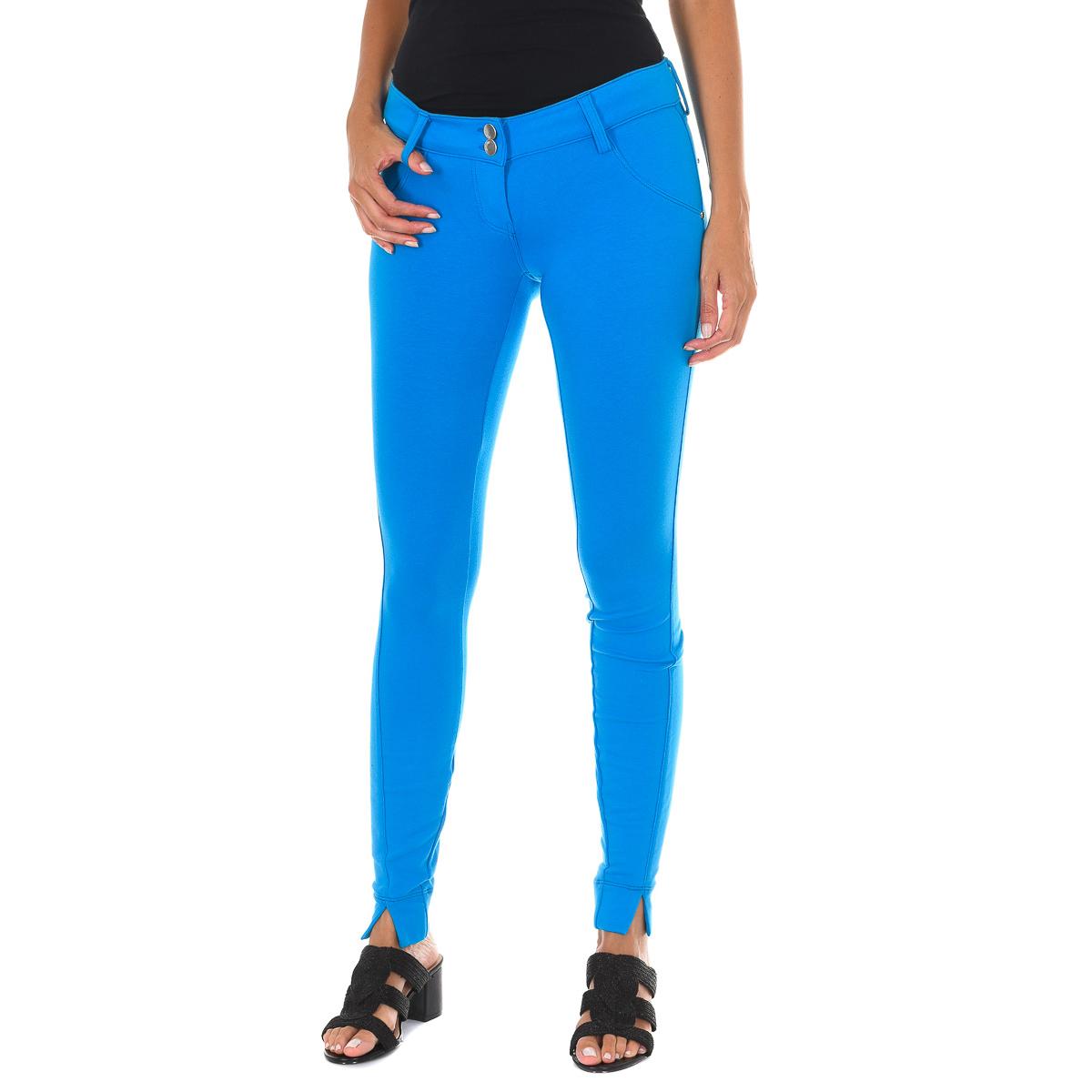 

Женские длинные брюки из эластичной плюшевой ткани 10DBF0333-J100 27-USA синий