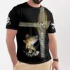 Summer Men's Fishing T-Shirts Short Sleeve 3d Fish Print Street T-Shirts Hip Hop Big Size Man Tees Loose Casual O-Neck Tops