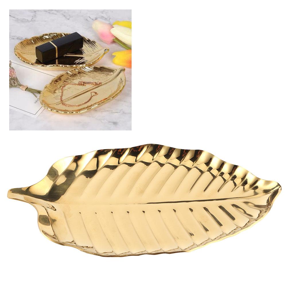 Nordic Style Leaf Shaped Necklace Jewelry Display Tray Storage Organizer Decorative Props