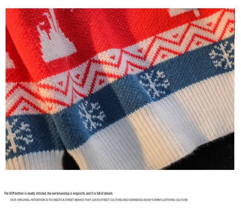2025 Winter Retro Casual Christmas Sweater - American High-End Thickened Knitwear