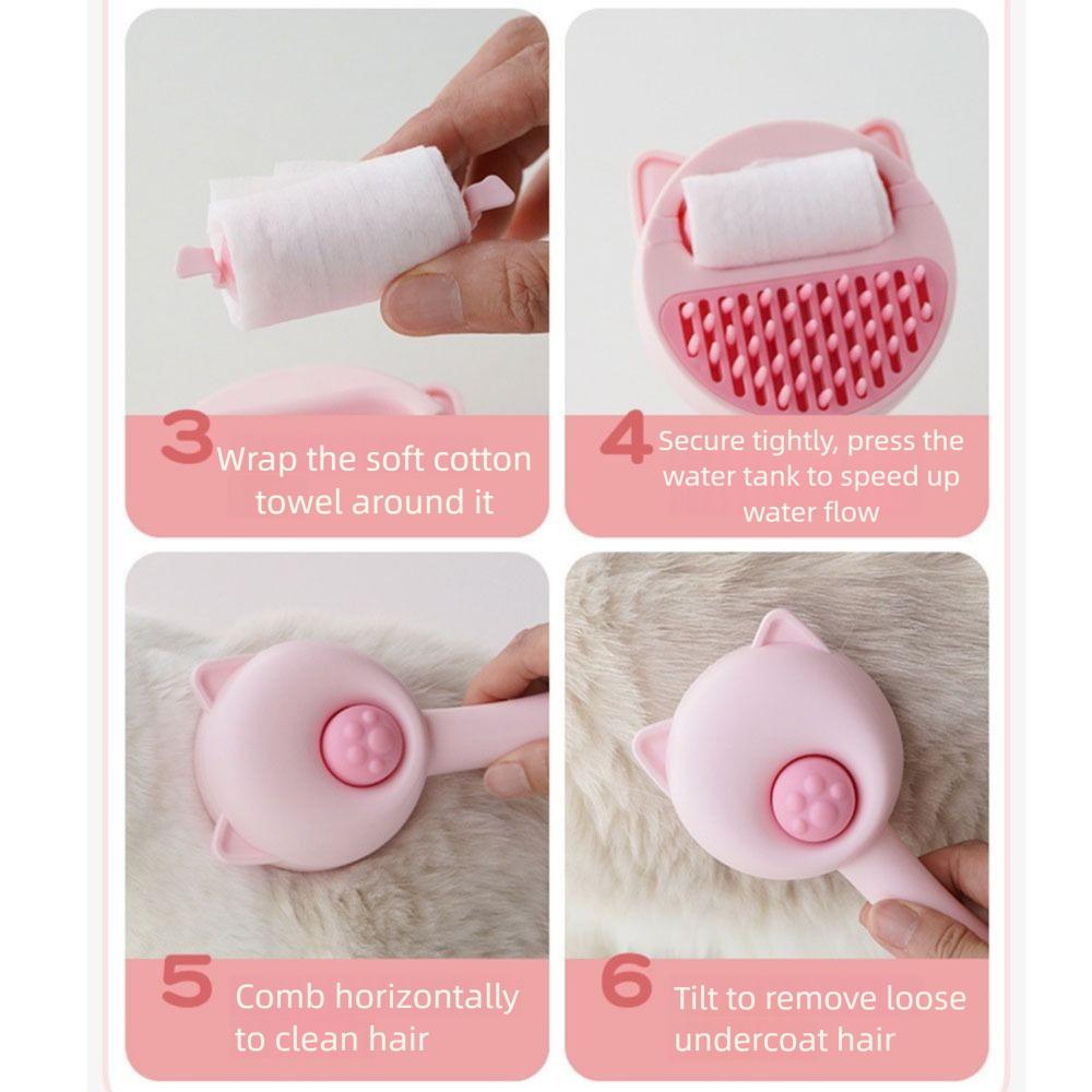 With Water Tank Cat Grooming Brush Self Cleaning Cat Hair Shedding Comb Pet Hair Remover Kittens