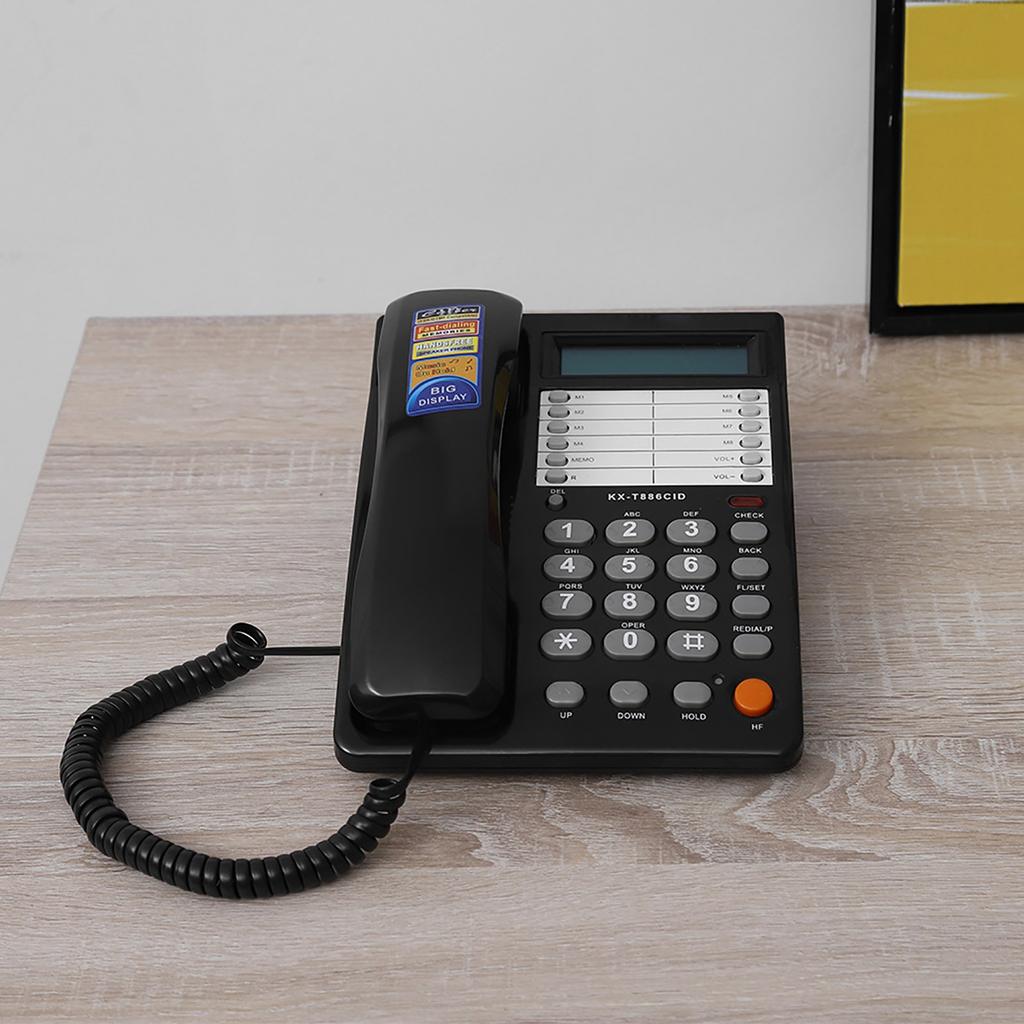 Corded Phone with Answering NaMachine, Buy a Landline Phone with an Elastic Cable Wall Table Telephone DTMF/  for Home Hotel