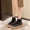 Suede Flats Platform Snow Ankle Boots Woman Shoes Winter New Comfort Walking 2024 Trend Sneakers Casual Walking