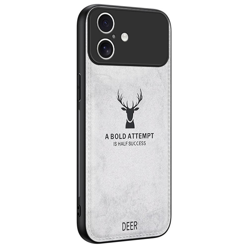 Coque pour iPhone 17 Motif Cerf Texture Tissu PU + PC + TPU Housse de Téléphone